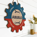 Garage Mechanic Gear Papa Can Fix It - Birthday, Loving Gift For Dad, Father, Grandpa, Grandfather - Personalized Custom Shaped Wood Sign