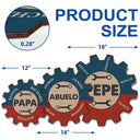 Garage Mechanic Gear Papa Can Fix It - Birthday, Loving Gift For Dad, Father, Grandpa, Grandfather - Personalized Custom Shaped Wood Sign