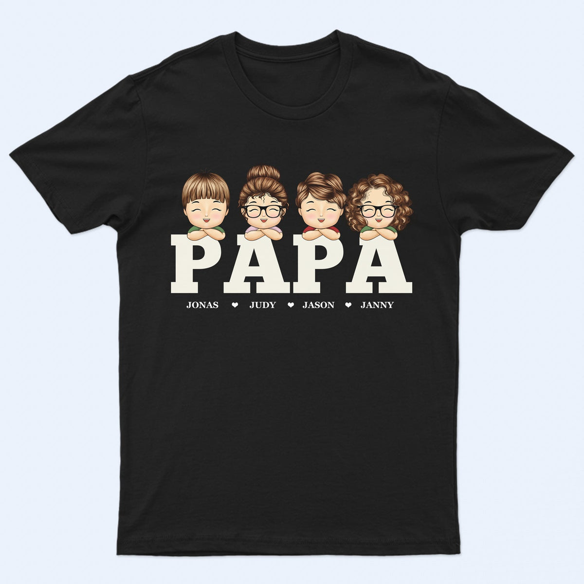 Retro Papa, Grandpa, Dad, Daddy - Birthday, Loving Gift For Father, Grandfather, Mother, Parents - Personalized Custom T Shirt