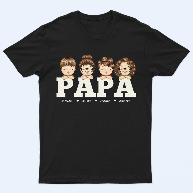 Retro Papa, Grandpa, Dad, Daddy - Birthday, Loving Gift For Father, Grandfather, Mother, Parents - Personalized Custom T Shirt