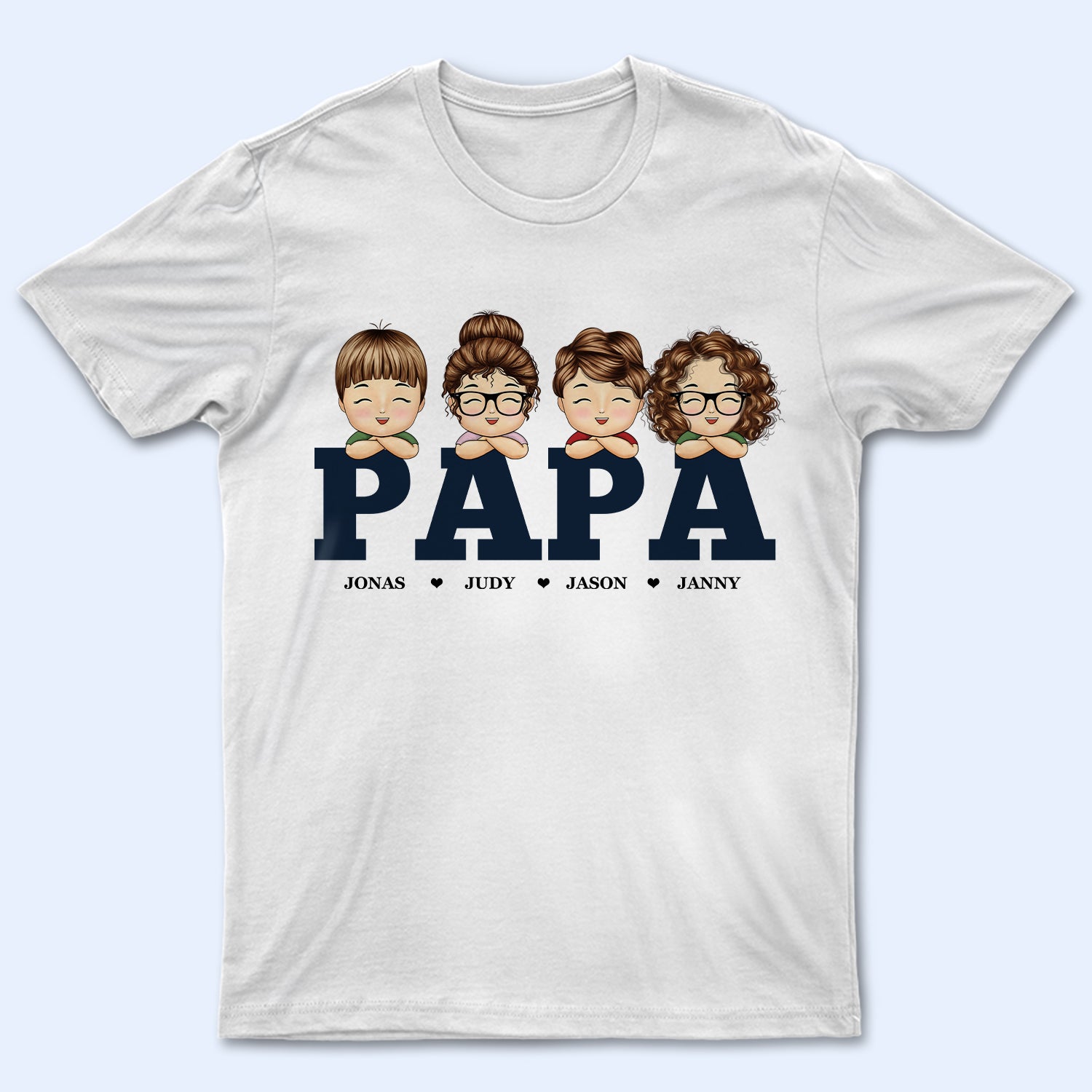 Retro Papa, Grandpa, Dad, Daddy - Birthday, Loving Gift For Father, Grandfather, Mother, Parents - Personalized Custom T Shirt