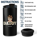 Vintage Map Papa Title - Birthday, Loving Gift For Dad, Father, Papa, Grandpa, Grandfather - Personalized Custom 4 In 1 Can Cooler Tumbler