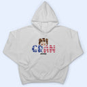 Stars And Stripes Nana Title - Birthday, Loving Gift For Mom, Mother, Mama, Grandma, Grandmother - Personalized Custom T Shirt