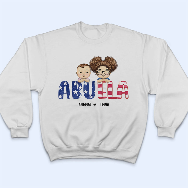 Stars And Stripes Nana Title - Birthday, Loving Gift For Mom, Mother, Mama, Grandma, Grandmother - Personalized Custom T Shirt