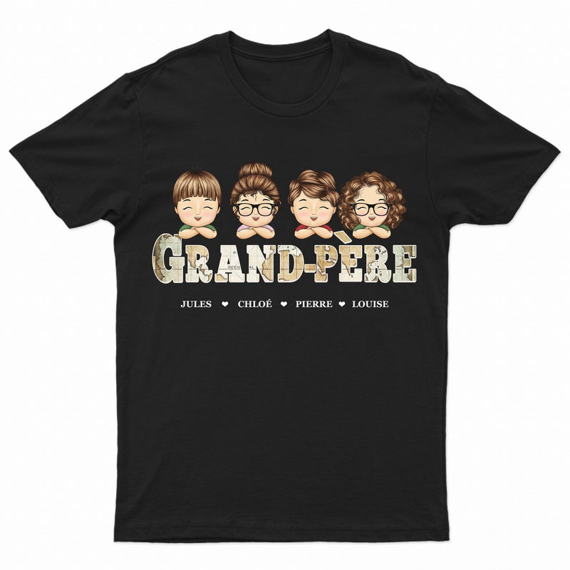 Grand-père Pépé Bon-papa Papé Pépère Papy Papi Papou - T Shirt Personnalisé