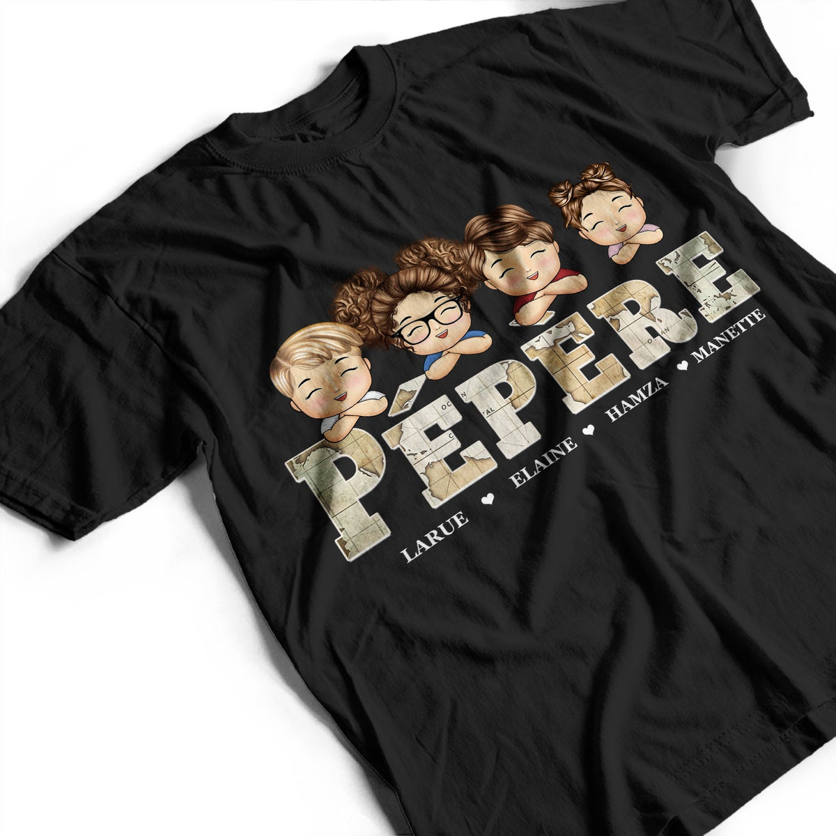 Grand-père Pépé Bon-papa Papé Pépère Papy Papi Papou - T Shirt Personnalisé