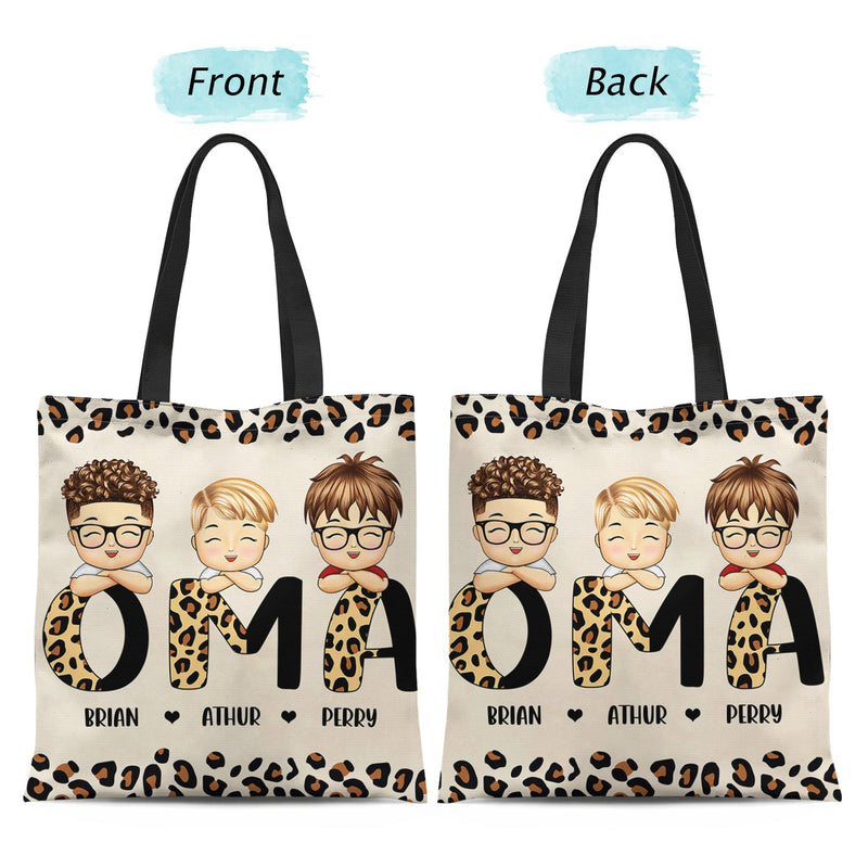 Leopard Nana Title - Birthday, Loving Gift For Mom, Mother, Mama, Grandma, Grandmother - Personalized Zippered Canvas Bag