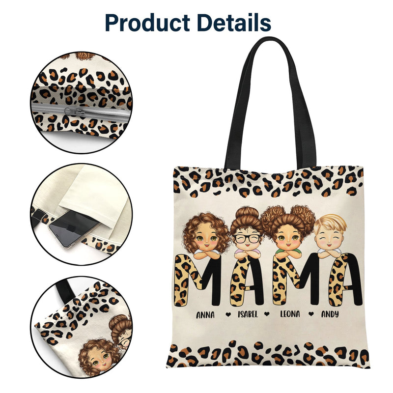 Leopard Nana Title - Birthday, Loving Gift For Mom, Mother, Mama, Grandma, Grandmother - Personalized Zippered Canvas Bag
