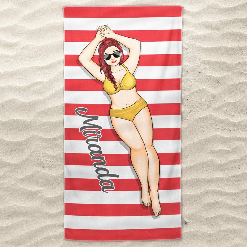 Beach Trips, Pool Party - Birthday, Vacation, Traveling Gift For Woman, Man - Personalized Beach Towel
