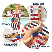 Beach Trips, Pool Party - Birthday, Vacation, Traveling Gift For Woman, Man - Personalized Beach Towel