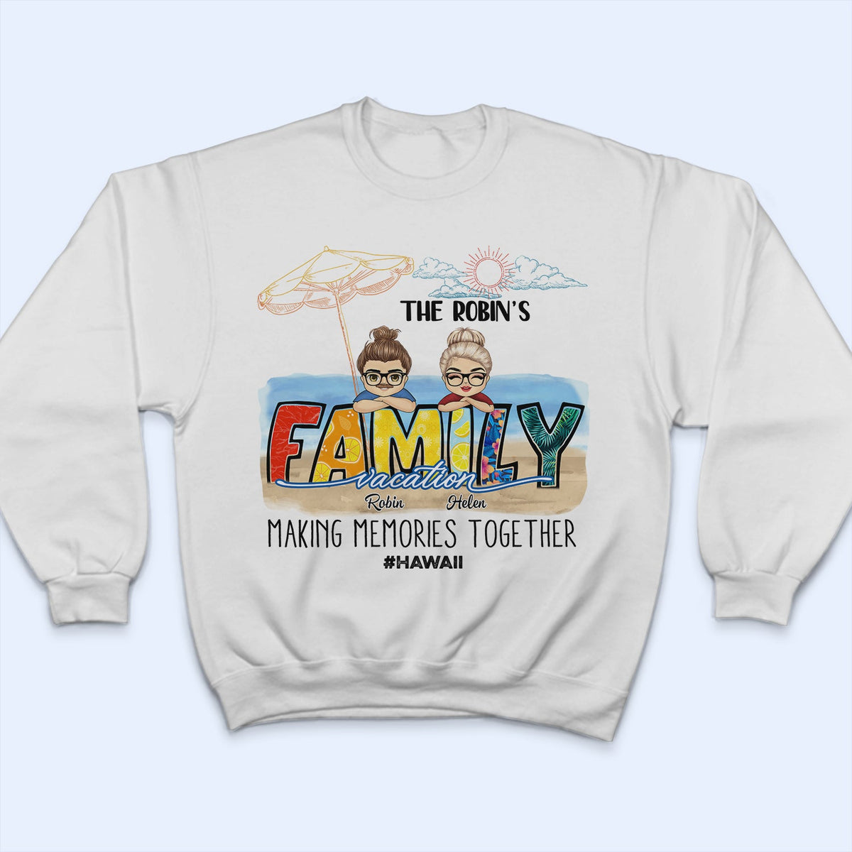 Vacances en famille : créez des souvenirs ensemble - Cadeau d'anniversaire, de voyage pour grand-mère, grand-père, maman, papa, article assorti pour un voyage en famille - T-shirt personnalisé