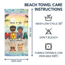 Beach Nana Title - Birthday, Loving Gift For Mom, Mother, Mama, Grandma, Grandmother - Personalized Beach Towel
