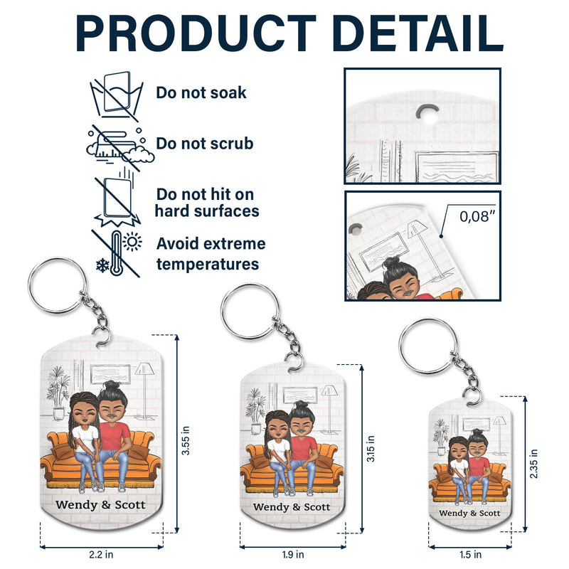 Drive Safe No One Else Will Tolerate Me - Birthday, Loving, Anniversary Gift For Spouse, Husband, Wife, Couple - Personalized Aluminum Keychain