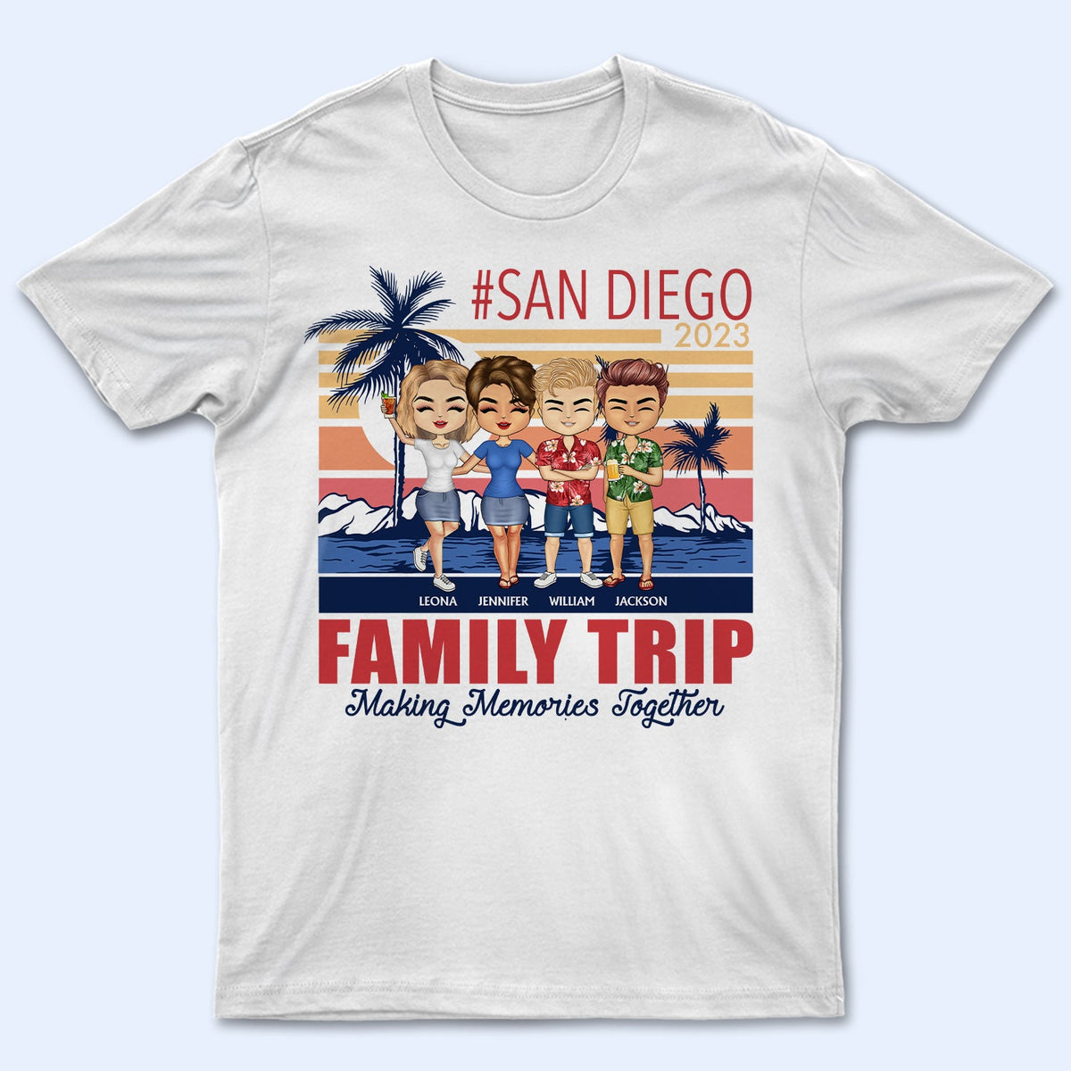 Meilleurs amis en famille, voyage entre filles, création de souvenirs ensemble - Cadeau d'anniversaire, de voyage, de vacances pour amis, famille, frères et sœurs, sœurs - T-shirt personnalisé