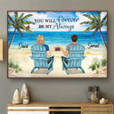 You & Me We Got This Back View Couple Sitting Beach Landscape - Birthday, Anniversary Gift For Husband, Wife, Parents, Wall Decor - Personalized Poster