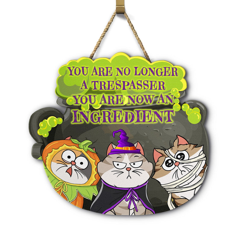 You Are Now An Ingredient - Halloween, Home Decor, Funny Gift For Cat Lovers, Cat Mom, Cat Dad - Personalized Custom Shaped Wood Sign