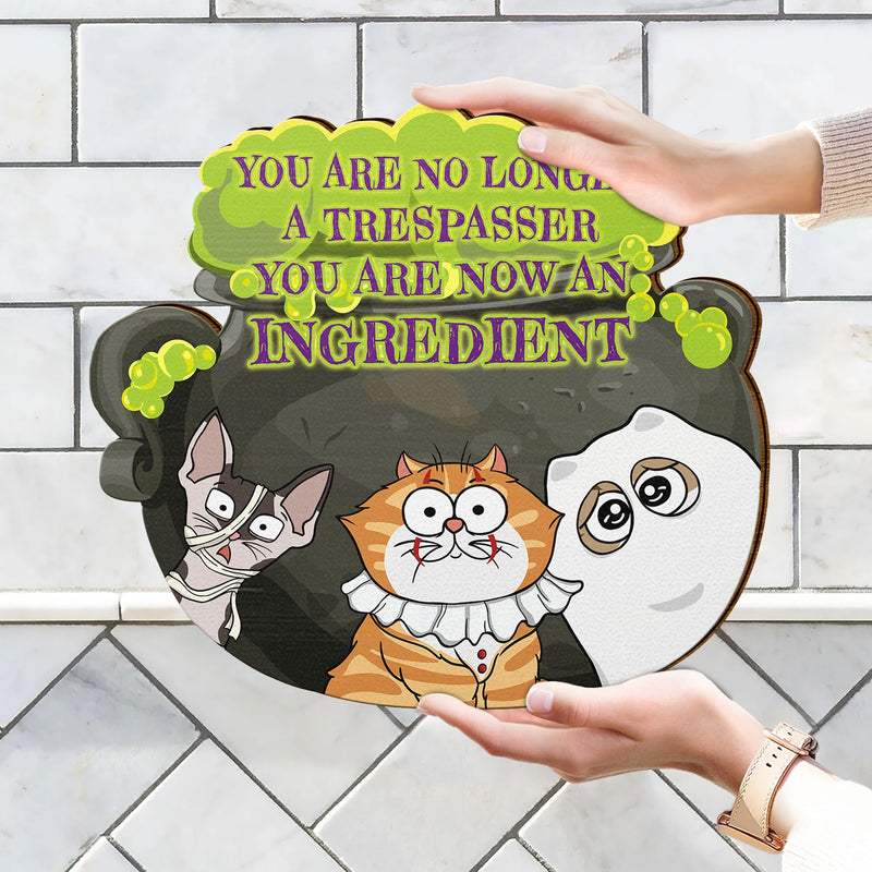 You Are Now An Ingredient - Halloween, Home Decor, Funny Gift For Cat Lovers, Cat Mom, Cat Dad - Personalized Custom Shaped Wood Sign