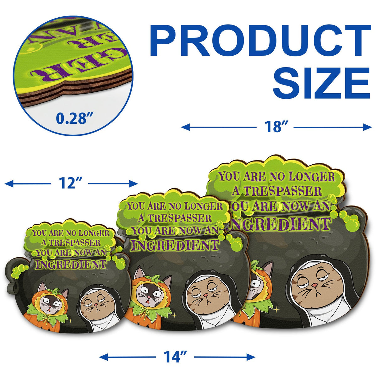 You Are Now An Ingredient - Halloween, Home Decor, Funny Gift For Cat Lovers, Cat Mom, Cat Dad - Personalized Custom Shaped Wood Sign