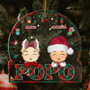 Red & Green Plaid Title - Christmas, Birthday, Loving Gift For Dad, Mom, Papa, Nana, Grandpa, Grandma - Personalized Custom Shaped Acrylic Ornament