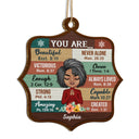 You Are Beautiful, Never Alone, Victorious, Chosen - Christmas Gift For Woman - Personalized Custom Shaped Wooden Ornament