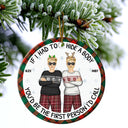 If I Had To Hide A Body - Christmas Funny Gift For Besties, Friends, Colleagues - Personalized Circle Ceramic Ornament