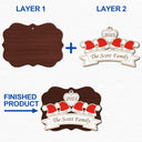 Santa Hats - Christmas Gift For Family, Parents, Grandparents - Personalized 2-Layered Wooden Ornament