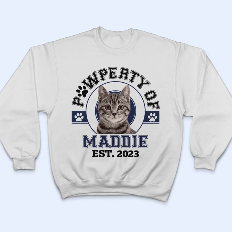 Custom Photo Pawperty Of - Gift For Dog Lovers, Cat Lovers - Personalized Sweatshirt