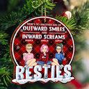 Work Made Us Colleagues But Our Potty Mouth - Christmas Gift For Coworker, Bestie, Best Friend - Personalized Custom Shaped Wooden Ornament