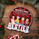 Work Made Us Colleagues But Our Potty Mouth - Christmas Gift For Coworker, Bestie, Best Friend - Personalized Custom Shaped Wooden Ornament