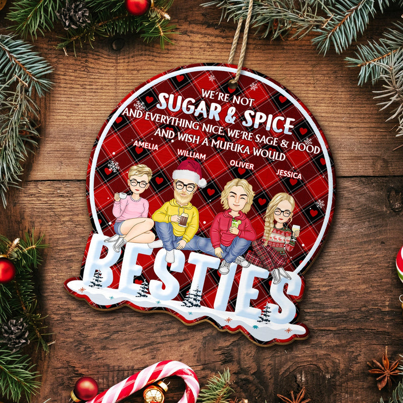 Work Made Us Colleagues But Our Potty Mouth - Christmas Gift For Coworker, Bestie, Best Friend - Personalized Custom Shaped Wooden Ornament