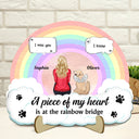 A Piece Of My Heart, Dog, Cat - Memorial Gift For Pet Lover - Personalized 2-Layered Wooden Plaque With Stand