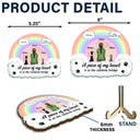 A Piece Of My Heart, Dog, Cat - Memorial Gift For Pet Lover - Personalized 2-Layered Wooden Plaque With Stand