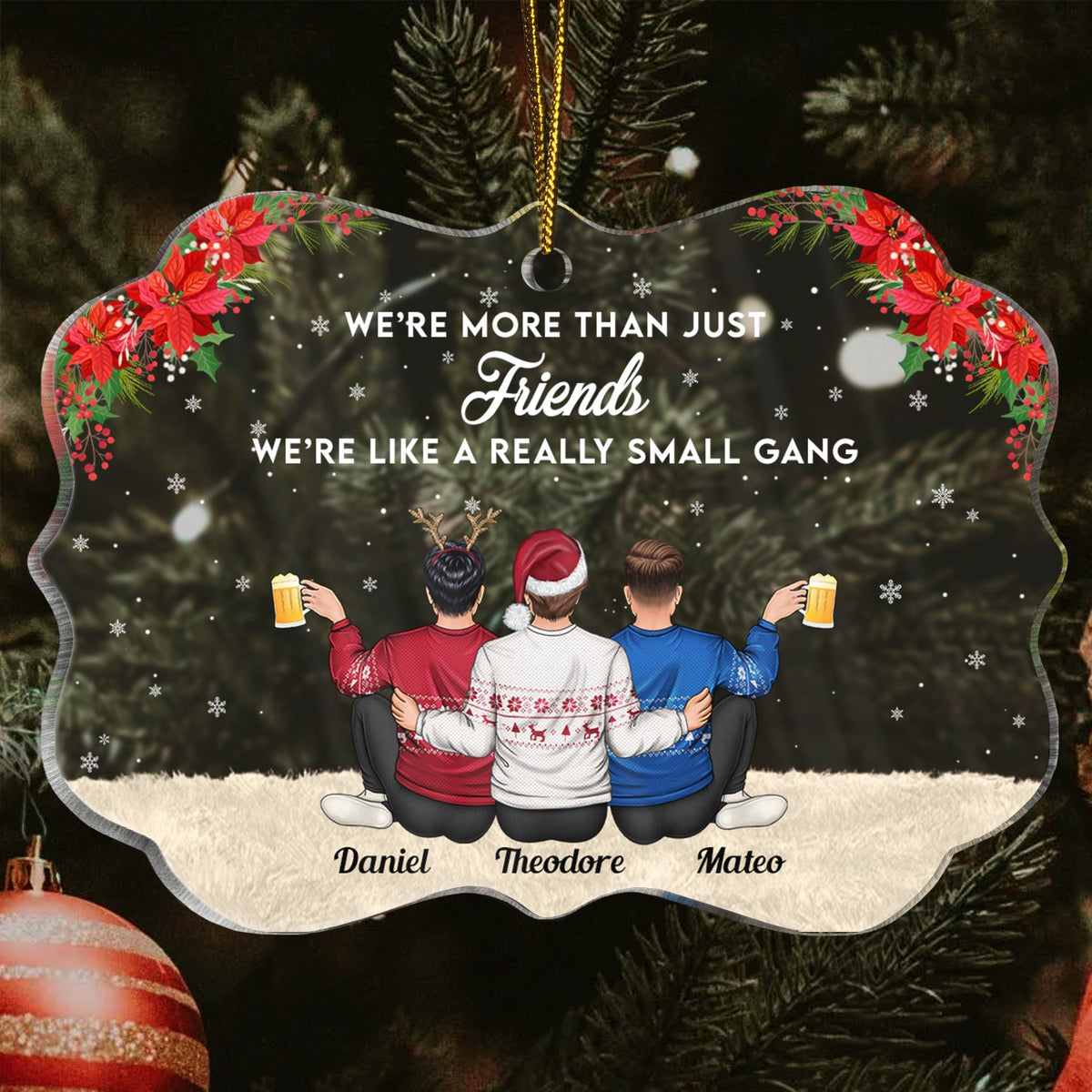 Voici une autre année de liens autour de l'alcool - Cadeau pour meilleure amie, sœur, femme - Ornement médaillon acrylique personnalisé