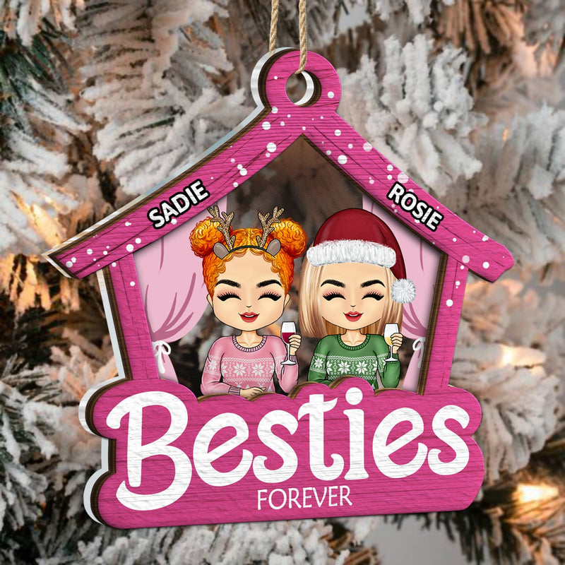 Doll House Chibi Girls - Christmas Gift For Bestie, Sister - Personalized 2-Layered Mix Ornament