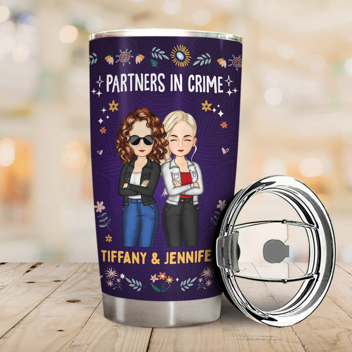 Partners In Crime Just Remember If We Get Caught - Holiday, Birthday, Loving Gift For Bestie, Friend, Colleague - Personalized Tumbler