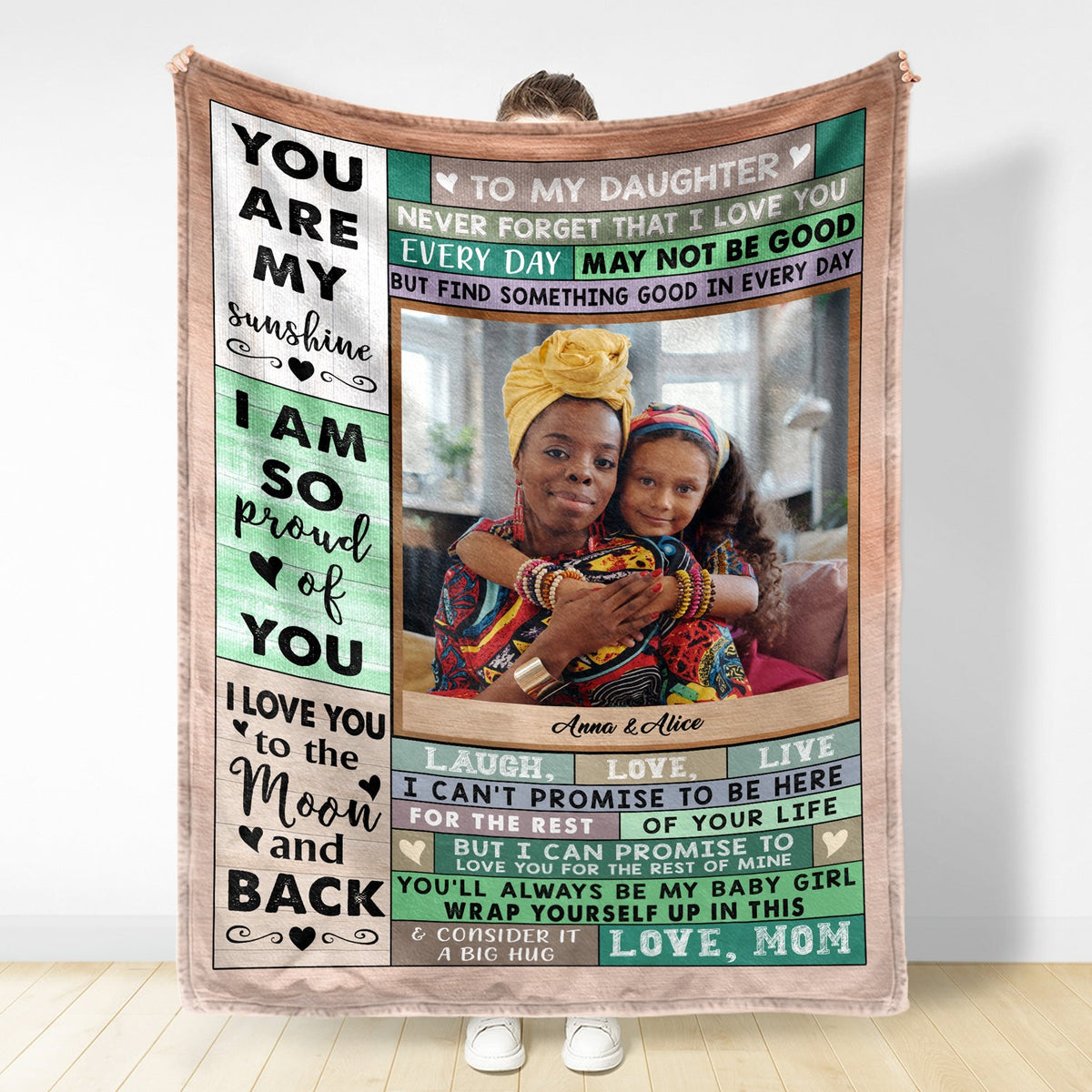 Custom Photo I Am So Proud Of You - Birthday, Loving Gift From Mom To Daughter - Personalized Fleece Blanket