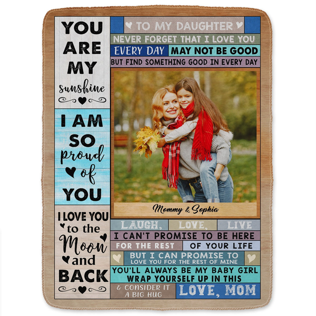 Custom Photo I Am So Proud Of You - Birthday, Loving Gift From Mom To Daughter - Personalized Fleece Blanket