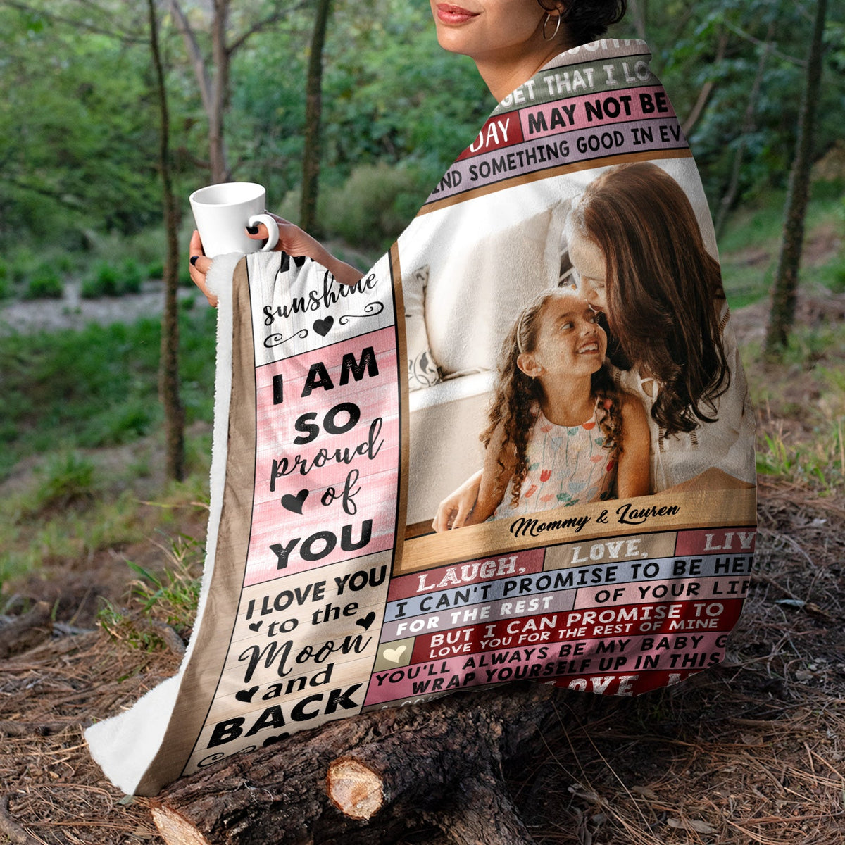 Custom Photo I Am So Proud Of You - Birthday, Loving Gift From Mom To Daughter - Personalized Fleece Blanket