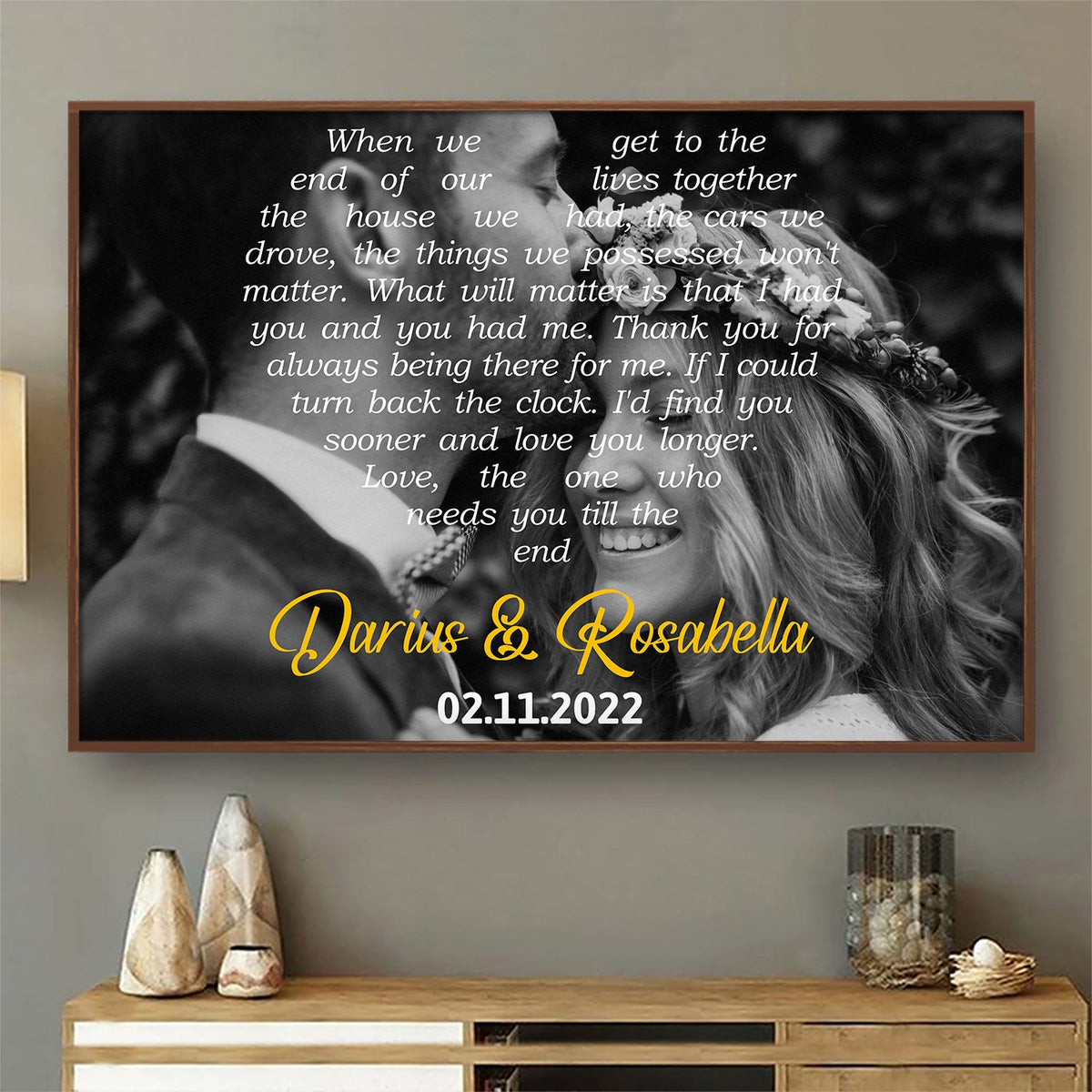 Custom Photo The Day I Met You Black & White - Anniversary Gift For Couples - Personalized Poster