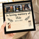 Photo personnalisée à la mémoire de - Cadeau commémoratif pour amoureux des chiens, maman de chats, perte d'animaux de compagnie - Plaque en bois personnalisée à 2 couches avec support