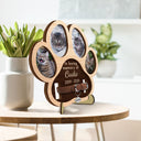 Plaque photo personnalisée en forme de patte - Cadeau commémoratif pour amoureux des chiens, maman de chats ou perte d'animaux - Plaque en bois personnalisée à 2 couches avec support