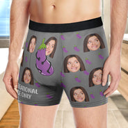 Photo personnalisée à usage récréatif uniquement - Cadeau amusant pour mari ou petit ami - Boxer homme personnalisé