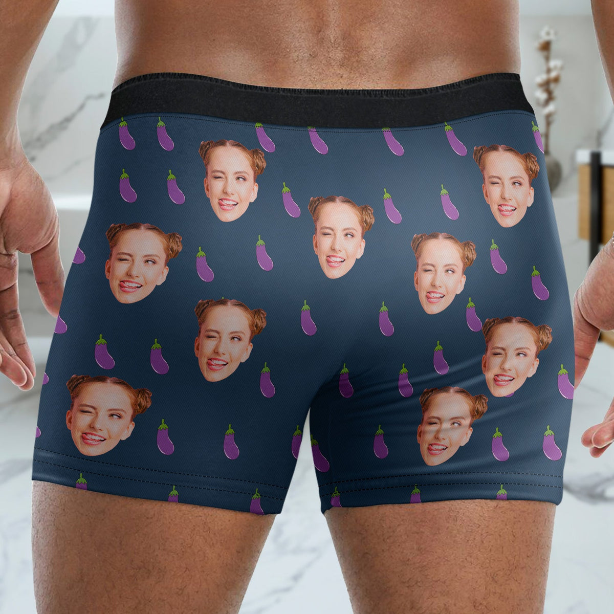 Photo personnalisée à usage récréatif uniquement - Cadeau amusant pour mari ou petit ami - Boxer homme personnalisé