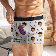 Photo personnalisée à usage récréatif uniquement - Cadeau amusant pour mari ou petit ami - Boxer homme personnalisé