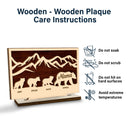 Mama Mom Bear - Loving Gift For Mother, Grandma, Nana, Father, Grandpa, Papa - Personalized Custom Shaped 2-Layered Wooden Plaque