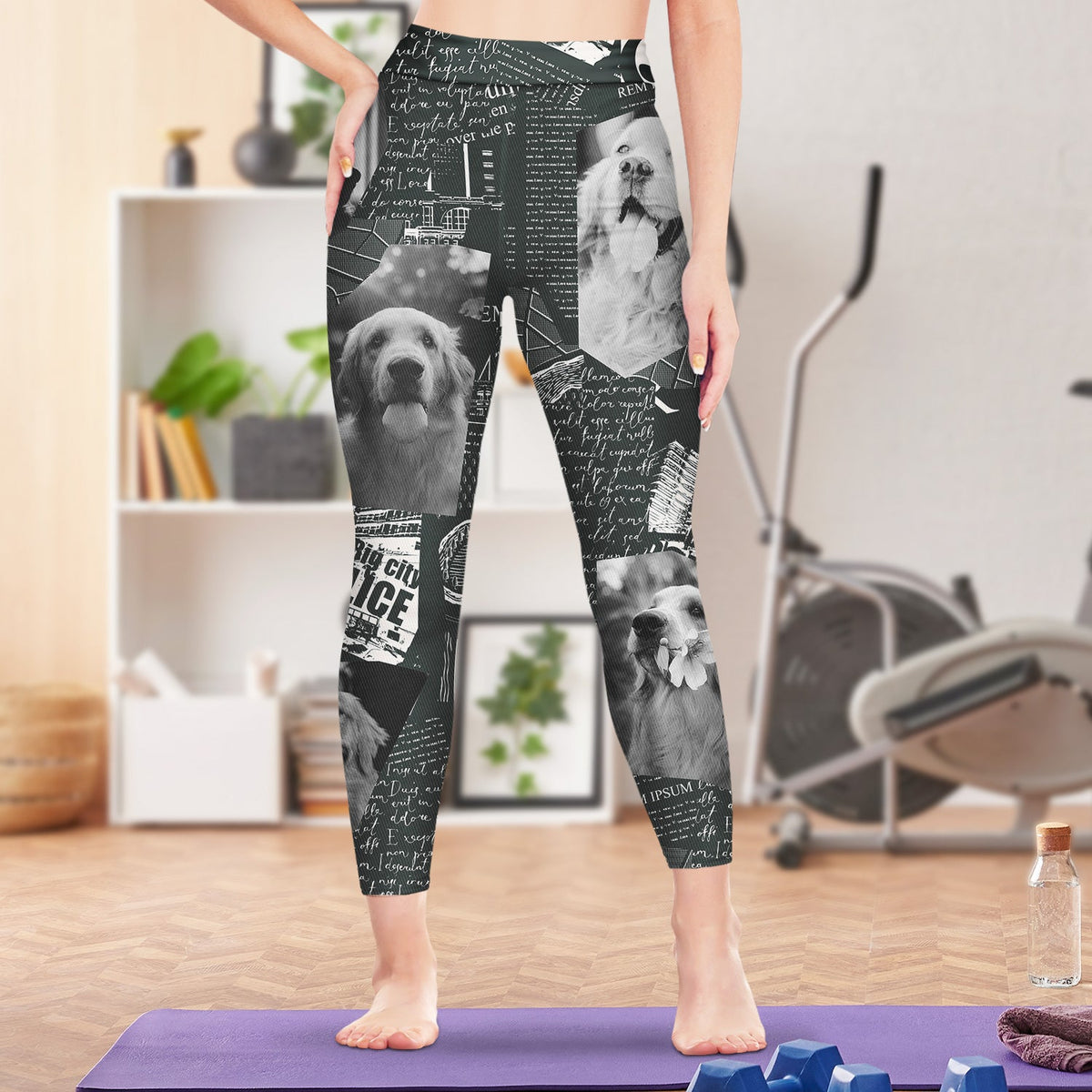 Journal photo personnalisé - Cadeau d'anniversaire, cadeau d'amour pour femme, cadeau pour vous-même, amatrice de gym, de yoga, maman d'animaux - Leggings personnalisés