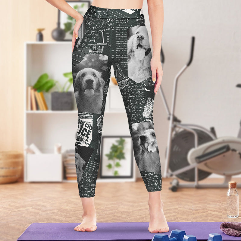 Journal photo personnalisé - Cadeau d'anniversaire, cadeau d'amour pour femme, cadeau pour vous-même, amatrice de gym, de yoga, maman d'animaux - Leggings personnalisés