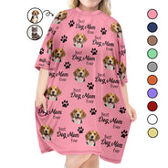Custom Photo Best Dog Cat Mom Ever - Gift For Pet Lovers, Fur Moms - Personalized Women's Sleep Tee