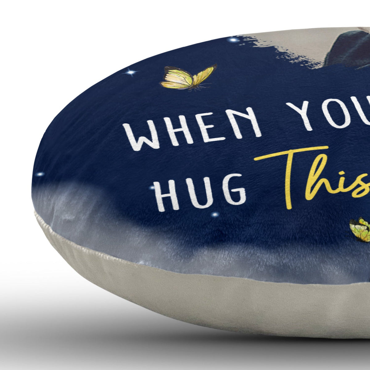 Custom Photo When You Miss Me - Loving, Memorial Gift For Family, Siblings, Friends - Personalized Cloud Shaped Pillow