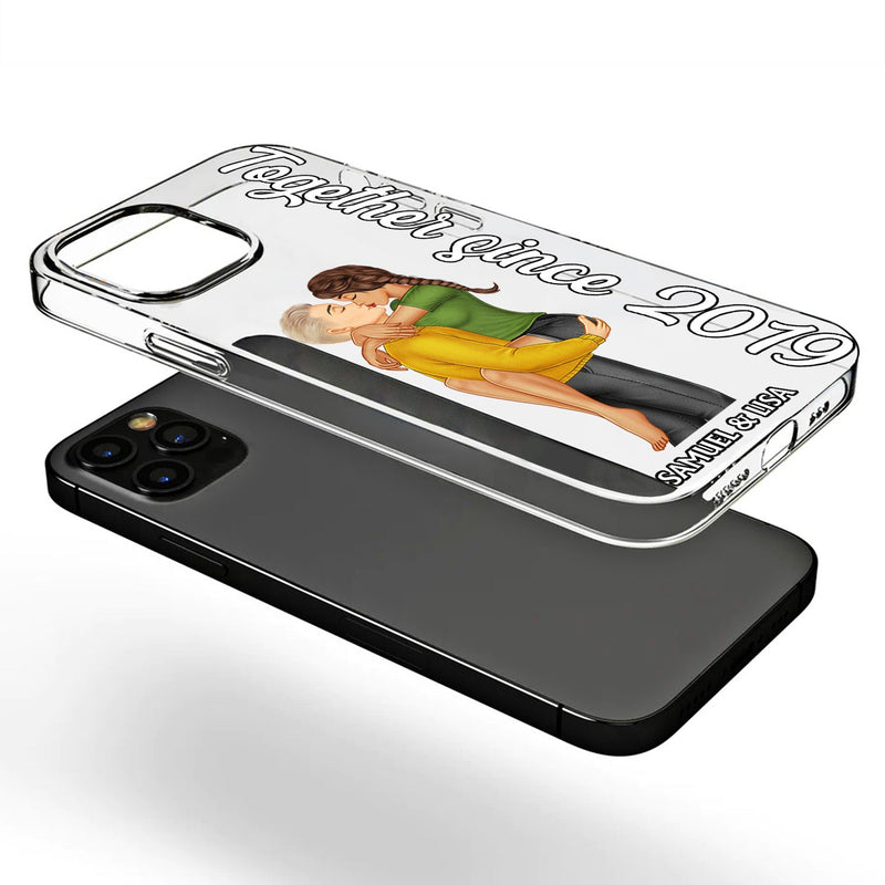 Ensemble depuis le baiser du couple - Cadeau d'anniversaire pour conjoint, mari, femme - Coque de téléphone transparente personnalisée